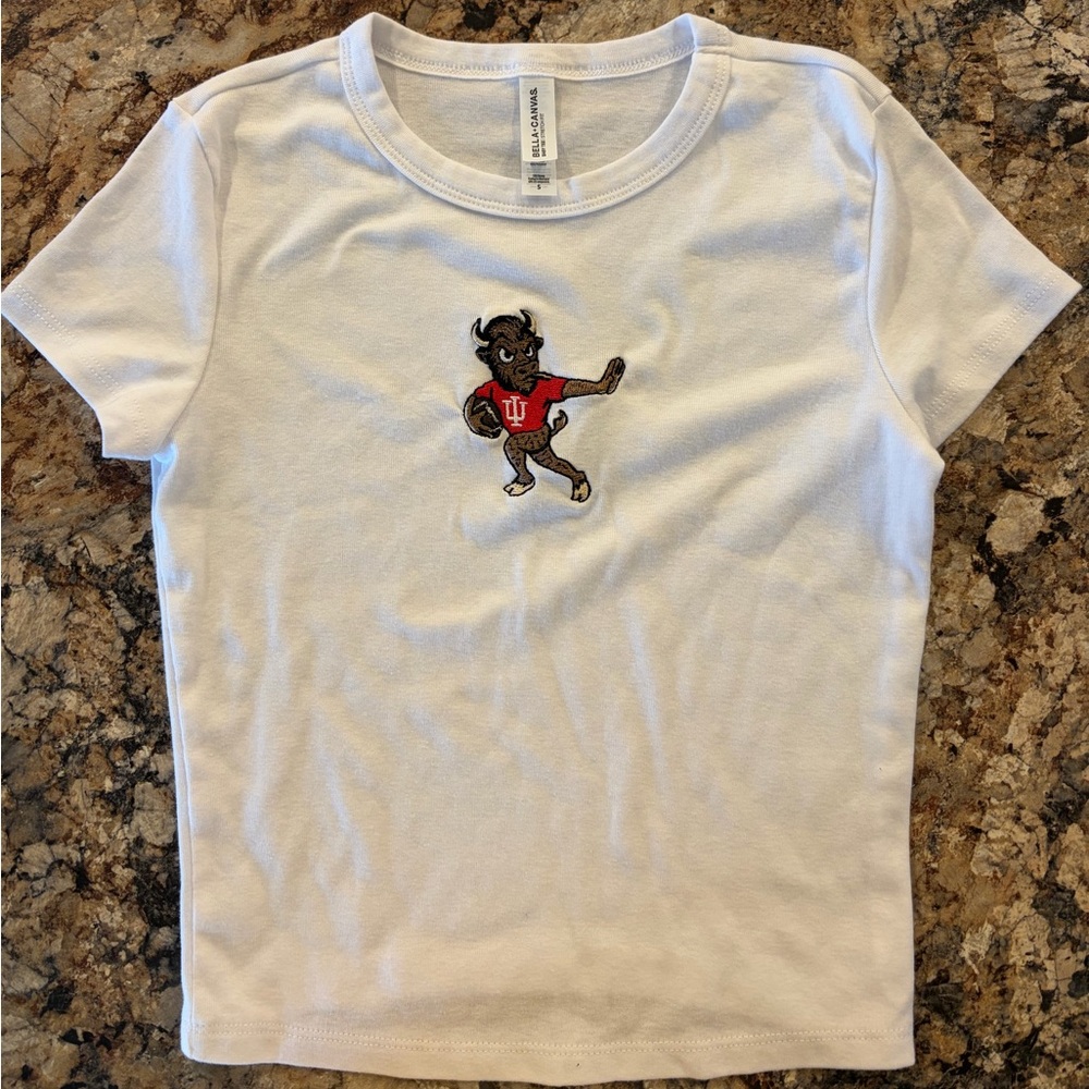 Indiana Football Bison Embroidered Tee